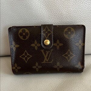 Louis Vuitton Monogram Brown and Gold Bifold and Kisslock Wallet